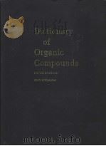 DICTIONARY OF ORGANIC COMPOUNDS FIFTH EDITION NINTH SUPPLEMENT PDF电子版封面 0412170906