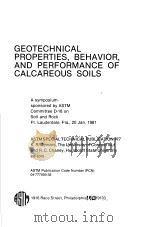 geotechnical properties behavior and performance of calcareous soils PDF电子版封面