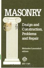 MASONRY:Design and Construction Problems and Repair PDF电子版封面 0803114923
