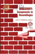 Masonry:Components to Assemblages(STP 1063)（ PDF版）
