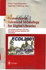 Research and Advanced for Digital Libraries PDF电子版封面 3540425373