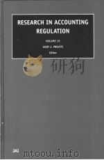 RESEARCH IN ACCOUNTING REGULATION VOLUME 15 PDF电子版封面 0762308419