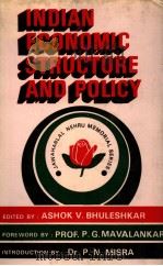 INDIAN ECONOMIC STRUCTURE AND POLICY 1982 PDF电子版封面