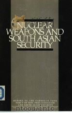 NUCLEAR WEAPONS AND SOUTH ASIAN SECURITY 1988 PDF电子版封面 0870030167