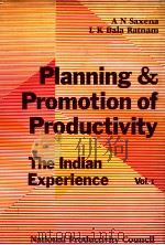 PLANNING AND PROMOTION OF PRODUCTIVTTY 1985 PDF电子版封面