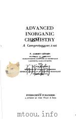 ADVANCED INORGANIC CHEMISTRY A Comprehensive Text PDF电子版封面 F.ALBERT COTTON G.WILKINSON