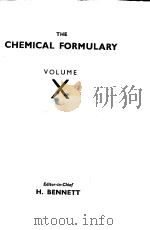 The Chemical Formulary VOLUME Ⅹ PDF电子版封面 H.BENNETT