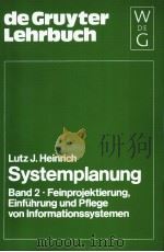 HEINRICH SYSTEMPLANUNG BAND 2 PDF电子版封面 3110048655
