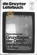 SEBASTIAN DWORATSCHEK GRUNDLAGEN DER DATENVERARBEITUNG PDF电子版封面 3110071908