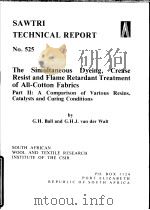 SAWTRI TECHNICAL REPORT PDF电子版封面 0798827270 G.H.BALL AND C.H.J.VAN DER WAL