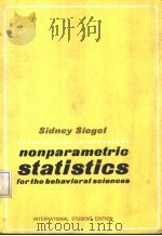SIDNEY SIEGEL NONPARAMETRIC STATISTICS PDF电子版封面
