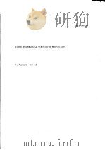 RESEARCH REPORT FIBRE REINFORCED COMPOSITE MATERIALS PDF电子版封面