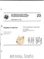VANADIUM IN CAST IRON PDF电子版封面 E.NECHTELBERGER H.PUHR J.B.VON