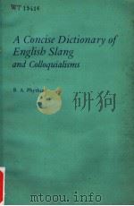 A CONCISE DICTIONARY OF ENGLISH SLANG AND COLLOQUIALISMS（ PDF版）