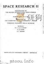 SPACE RESEARCH II PDF电子版封面 H.C.VAN DE HULST C.DE JAGER