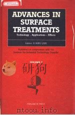 ADVANCES IN SURFACE TREATMENTS TECHNOLOGY APPLICATIONS EFFECTS PDF电子版封面 0080325351 A.NIKU-LARI