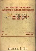 THE UNIVERSITY OF MICHIGAN ENGINEERING SUMMER CONFERENCES  ADVANCED INFRARED TECHNOLOGY（ PDF版）