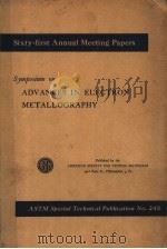 SYMPOSIUM ON ADVANCES IN ELECTRON METALLOGRAPHY（ PDF版）