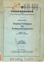 IMAGING TECHNIQUES FOR TESTING AND INSPECTION（ PDF版）