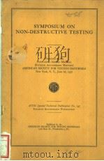 SYMPOSIUM ON NON-DESTRUCTIVE TESTING PDF电子版封面