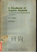 A HANDBOOK OF ORGANIC ANALYSIS 1975 PDF电子版封面 0713124601