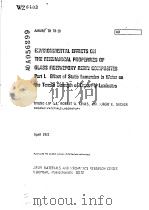 ENVIRONMENTAL EFFECTS ON THE MECHANICAL PROPERTIES OF GLASS FIBER/EPOXY RESIN COMPOSTTES PDF电子版封面