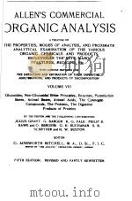 ALLEN‘S COMMERCIAL ORGANIC ANALYSIS FIFTH EDTTION VOI.VⅢ PDF电子版封面