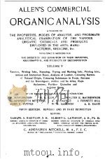ALLEN‘S COMMERCIAL ORGANIC ANALYSIS FIFTH EDTTION VOL VⅤ PDF电子版封面