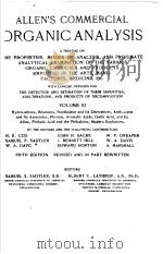 ALLEN‘S COMMERCIAL ORGANIC ANALYSIS VOLⅢ PDF电子版封面