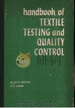 HANDBOOK OF TEXTILE TESTING AND QUALITY CONTROL PDF电子版封面 ELLIOT B. GROVER D S HAMBY