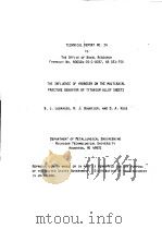THE INELUENCE OF HYDROGEN ON THE MULTIAXIAL FRACTURE BEHAVIOR OF TITANIUM ALLOY SHEETS PDF电子版封面 B·J·LOGRASSO