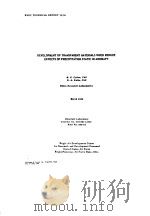 EEVELOPMENT OF TRNSPARENT MATERIALS WHICH REDUCE EFFECTS OF PRECIPITATION STATIC STATIC IN AIRCRAFT PDF电子版封面 M.U.COBCM G.A.DALIM