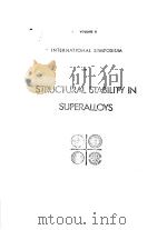 STRUCTURAL STABILITY IN SUPERALLOYS PDF电子版封面
