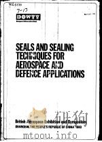 SEALS AND SEALING TECHNIQUES FOR AEROSPACE AND DEFENCE APPLICATIONS PDF电子版封面