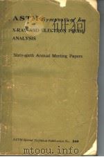 ASTM SYMPOSIUM ON X-RAY AND ELECTRON PROBE ANALYSIS  SIXTY-SIXTH ANNUAL MEETING PAPERS（ PDF版）