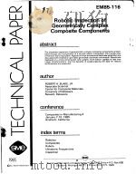 ROBOTIC LNSPECTION OF GEOMETRICALLY COMPLEX COMPLSITE COMPONENTS PDF电子版封面