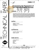 ENGINEERING THE PARAMETERS OF THE FILAMENT WINDING PROCESS PDF电子版封面