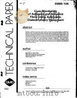 CURE MONITORING OF ADHESIVE AND ADHESIVE FILMS USING AUTOMATIC DIELECTROMETRY EQUIPMENT     PDF电子版封面     