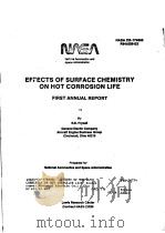 EFFECTS OF SURFACE CHEMISTRY ON HOT CORROSION LIFE PDF电子版封面 R·EFRYXELL