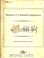 MATERIALS IN U·S·INDUSTRIAL COMPETITIVENESS PDF电子版封面