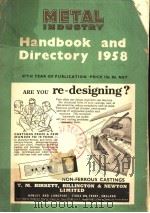 METAL INDUSTRY HANDBOOK AND DIRECTORY 1958 PDF电子版封面