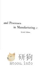 MATERIALS AND PROCESSES IN MANUFACTURING SECOND EDITION PDF电子版封面 E.PAUL DEGARMO