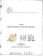 SOLID STATE CHEMISTRY OF RARE EARTH MATERIALS,A SESSION Ⅵ PDF电子版封面