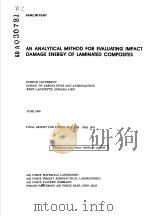 AN ANALYTICAL METHOD FOR EVALUATING IMPACT DAMAGE ENERGY OF LAMINATED COMPOSITES PDF电子版封面