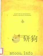 SOCIETY FOR THE ADVANCEMENT OF MATERIAL AND PROCESS ENGINEERING PDF电子版封面