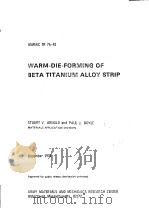 WARM-DIE-FORMING OF BETA TITANIUM ALLOY STRIP（ PDF版）