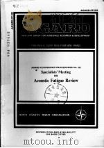 NORTH ATLANTIC TREATY ORGANIZATION ADVISORY GROUP FOR AEROSPACE RESEARCH AND DEVELOPMENT PDF电子版封面 9283501950
