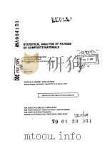 STATISTICAL ANALYSIS OF FATIGUE OF COMPOSITE MATERIALS PDF电子版封面