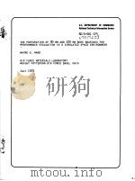 THE PREPARATION OF 90 MM AND 100 MM BORE BEARINGS FOR PERFORMANCE EVALUATION IN A SIMULATED SPACE EN PDF电子版封面 WAYNE E.WARD