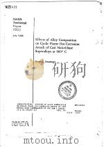 EFFECTS OF ALLOY COMPOSITION ON CYCLIC FLAME HOT-CORROSION ATTACK OF CAST NICKEL-BASE SUPERALLOYS AT PDF电子版封面